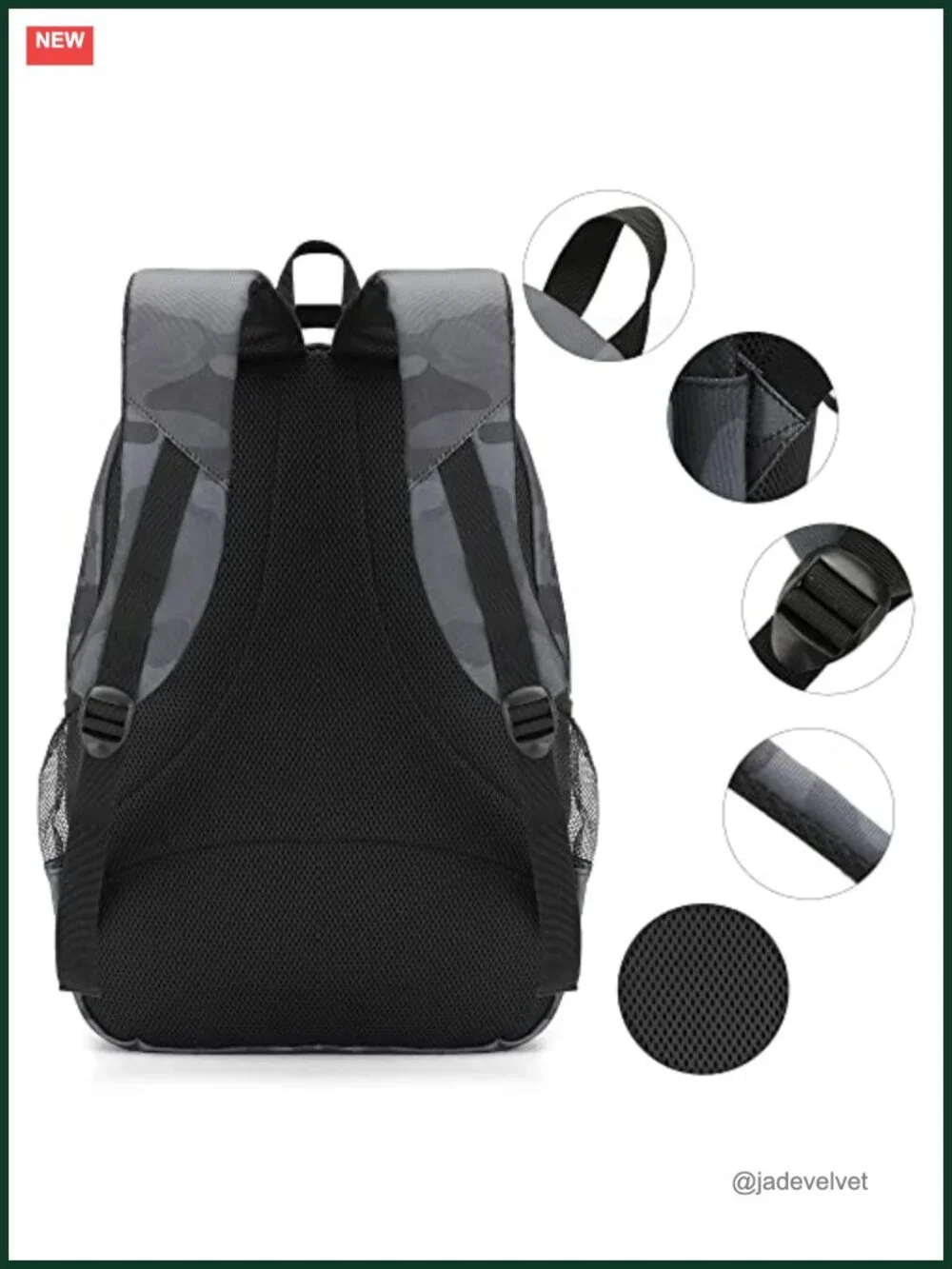 Laptop Backpack Waterproof Nylon School Travel